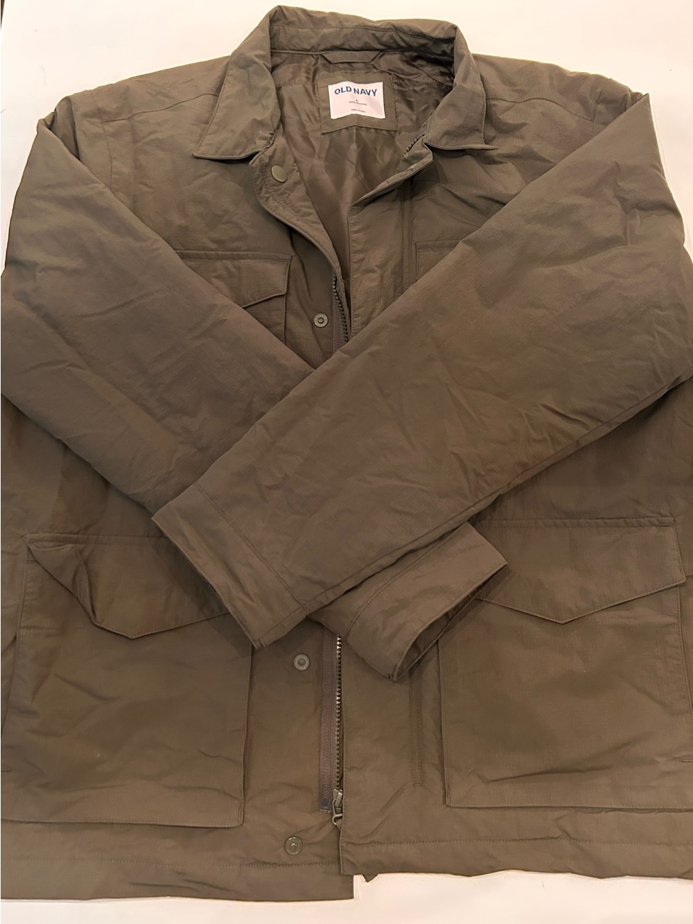Old Navy Men's Olive Green Military Field Jacket